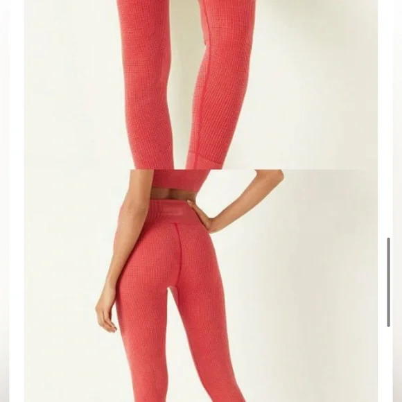 NWT Victoria's Secret Pink Light Blue High Waist Seamless Waffle Leggings Tights - Picture 11 of 11